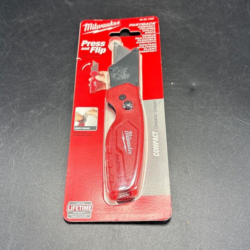 Milwaukee 48-22-1500 FASTBACK Compact Folding Utility Knife  Quick-Change Blade